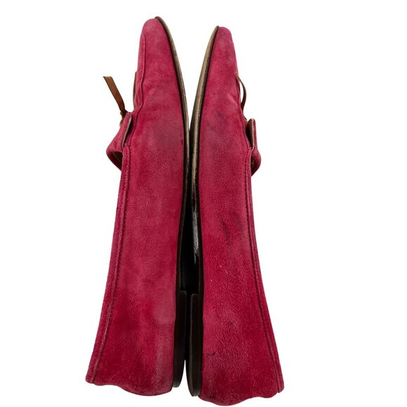 J. Crew Womens Pink Suede Loafers Size 7.5 Leather Upper & Lining Made In Italy - Picture 5 of 8